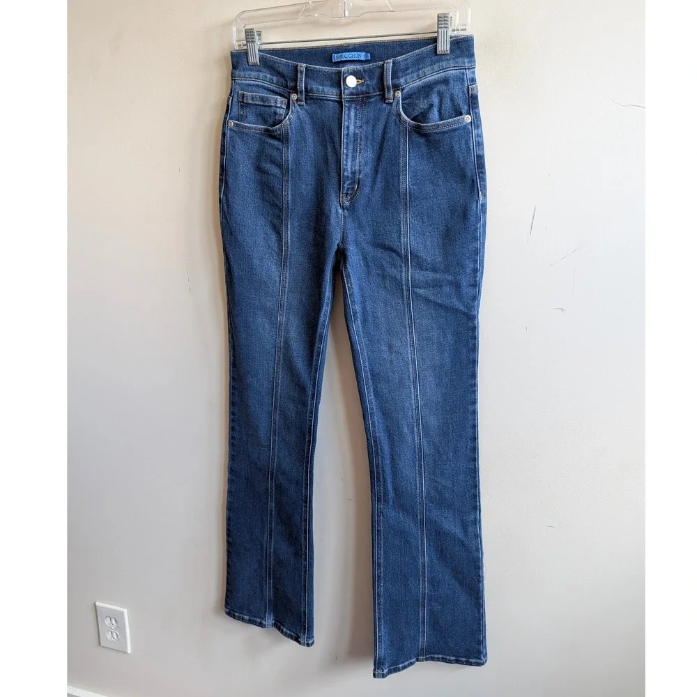 J.McLaughlin Clearwater Front Seam Straight Leg Jeans Medium Wash Blue  Size 4